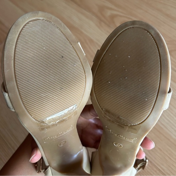 Anne Michelle Nude Strap Stiletto Heels Women’s 7/37 - Picture 10 of 12